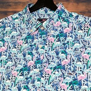 Vineyard Vines Classic Fit Tucker S/S Button Down Shirt Mens Large Tropical